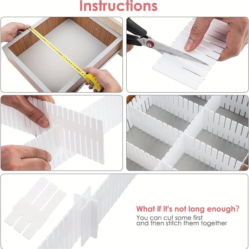 Adjustable Grid Drawer Dividers Closet Tidying Space Organizer For Underwear