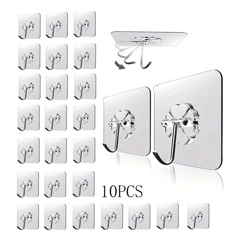 Self Adhesive Single Hook Wall Hanging Storage Hook - 5/10/15/20pcs