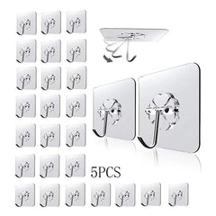 Self Adhesive Single Hook Wall Hanging Storage Hook - 5/10/15/20pcs