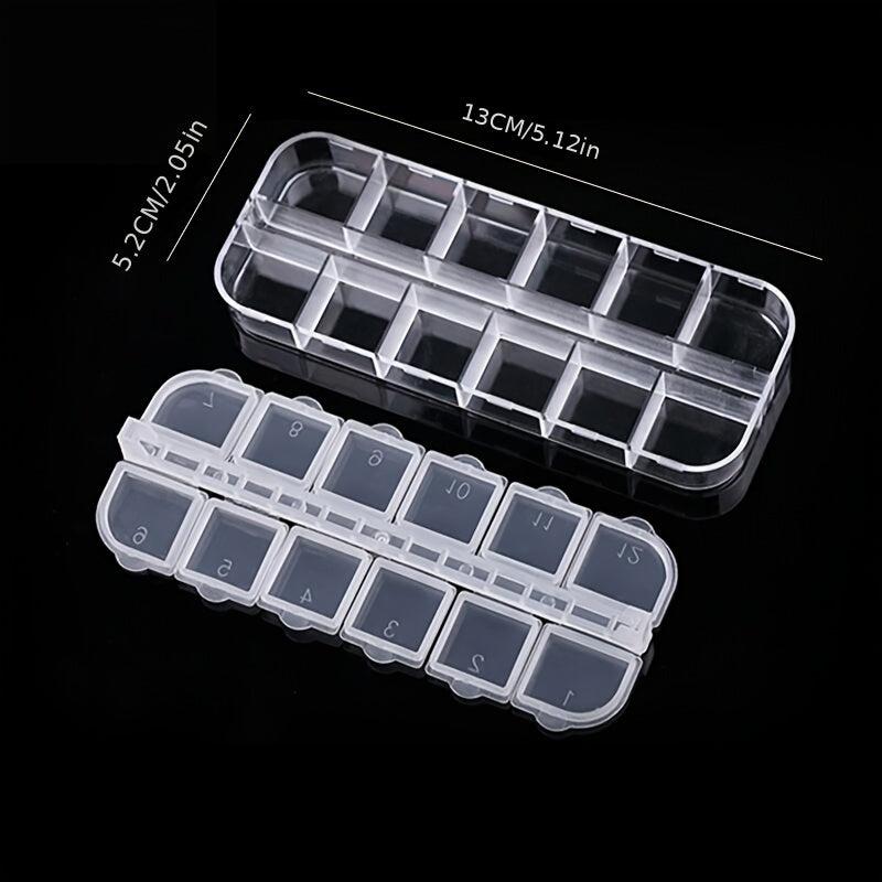 Clear Plastic Storage Case for Rhinestones Beads Gems Jewelry Accessories