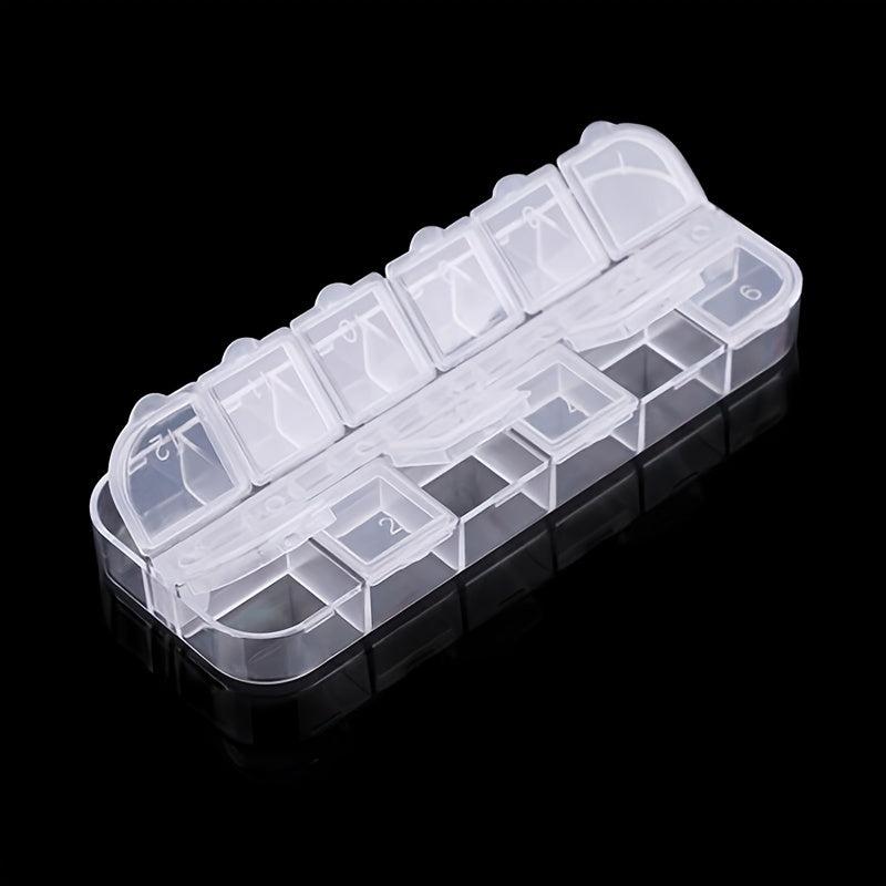 Clear Plastic Storage Case for Rhinestones Beads Gems Jewelry Accessories