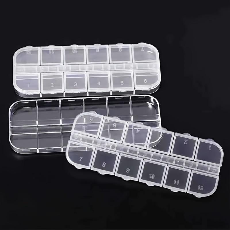 Clear Plastic Storage Case for Rhinestones Beads Gems Jewelry Accessories