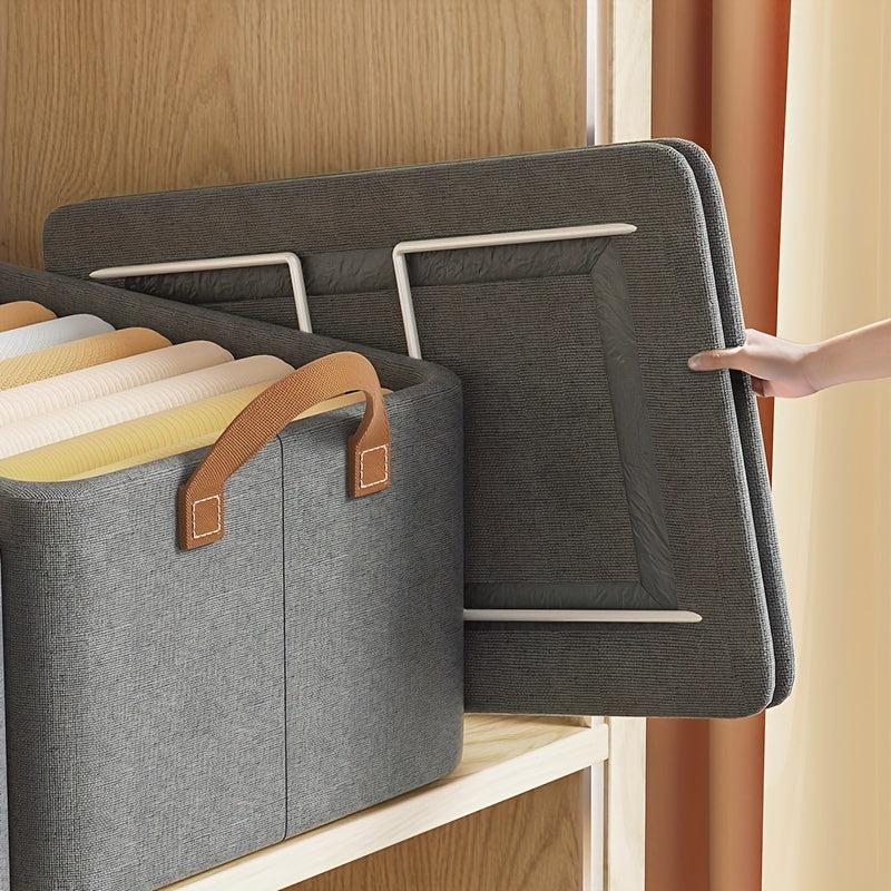 Portable Cationic Fabric Storage Box Steel Frame for Clothes & Toys