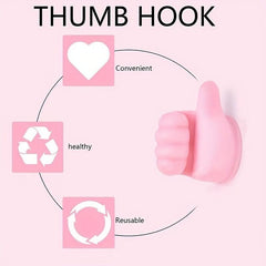 8pcs Thumb Wall Hook Adhesive Cable Clip Key Hook Hangers