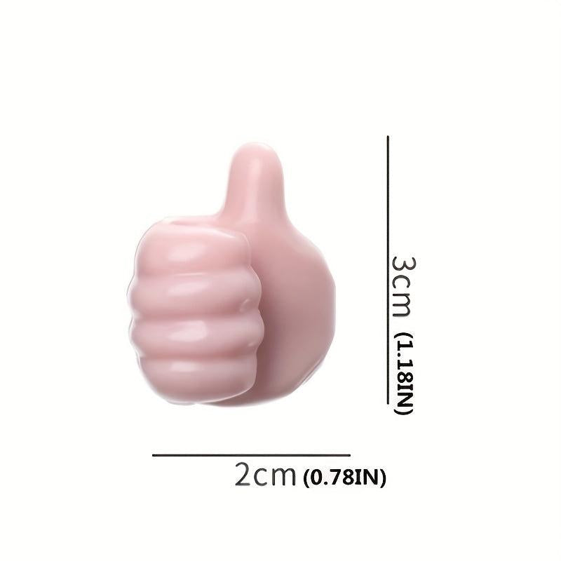 8pcs Thumb Wall Hook Adhesive Cable Clip Key Hook Hangers