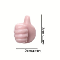 8pcs Thumb Wall Hook Adhesive Cable Clip Key Hook Hangers