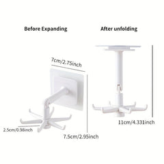 6 Claws Rotating Hook Storage Holder for Bathroom and Kitchen