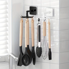 6 Claws Rotating Hook Storage Holder for Bathroom and Kitchen