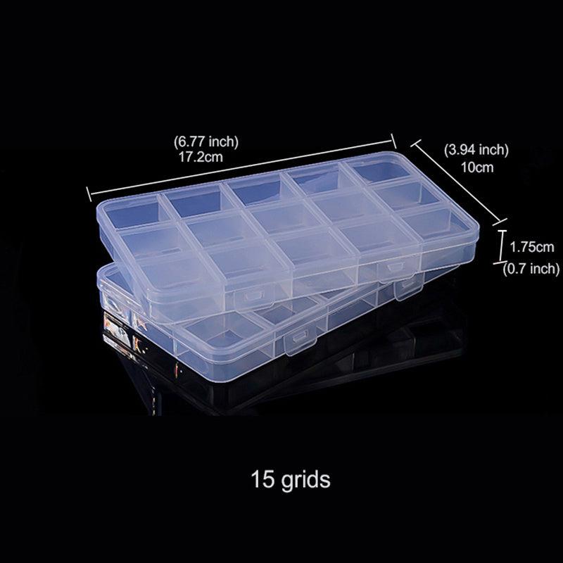 Portable Transparent Plastic Storage Box for Jewelry Art and Crafts 24 Grids