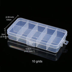 Portable Transparent Plastic Storage Box for Jewelry Art and Crafts 24 Grids