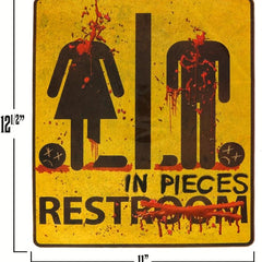 Horror Halloween Toilet Door Stickers Bar Haunted House Secret Room Escape