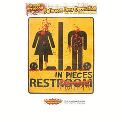 Horror Halloween Toilet Door Stickers Bar Haunted House Secret Room Escape