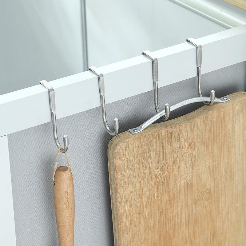 1pc Stainless Steel Bedside Cabinet Door Hook Double Hook For Dorm