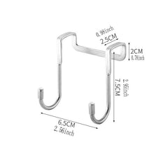 1pc Stainless Steel Bedside Cabinet Door Hook Double Hook For Dorm