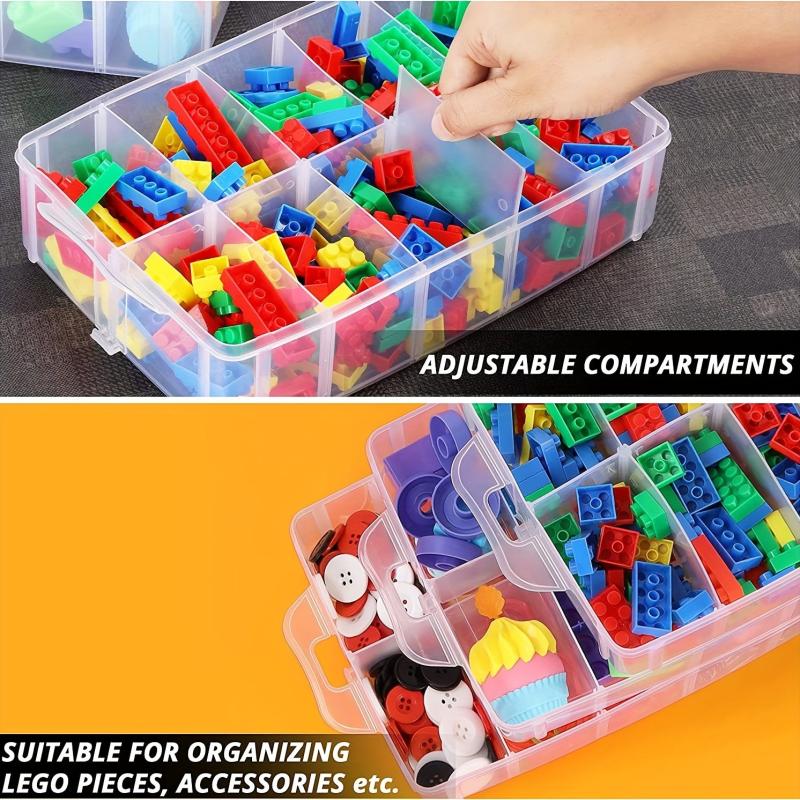 3 Layer Storage Box With 30 Adjustable Compartments Jewelry Bead Rock Collection