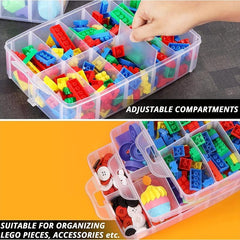 3 Layer Storage Box With 30 Adjustable Compartments Jewelry Bead Rock Collection