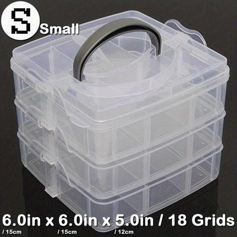 3 Layer Storage Box With 30 Adjustable Compartments Jewelry Bead Rock Collection