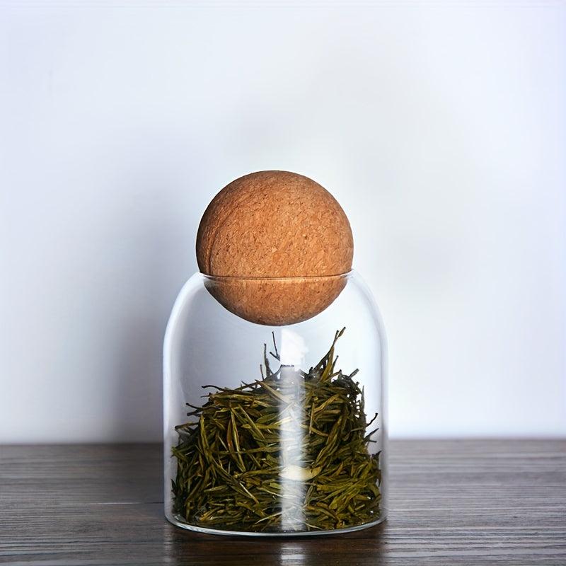 Glass Storage Container With Ball Cork Lead Glass Bottle Sealed Jar With Lid
