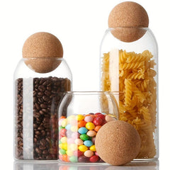 Glass Storage Container With Ball Cork Lead Glass Bottle Sealed Jar With Lid