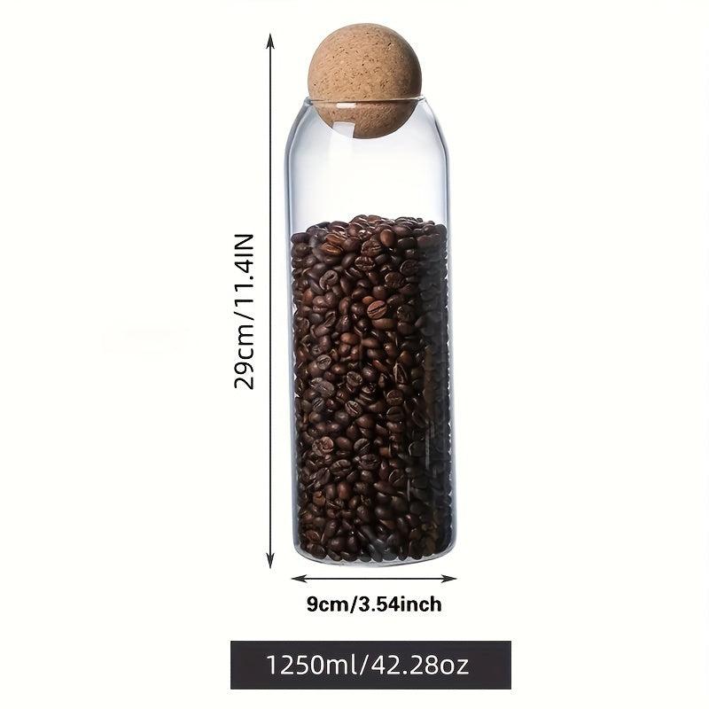 Glass Storage Container With Ball Cork Lead Glass Bottle Sealed Jar With Lid