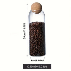 Glass Storage Container With Ball Cork Lead Glass Bottle Sealed Jar With Lid