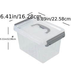 6pcs Clear Plastic Storage Bins for Home Organization
