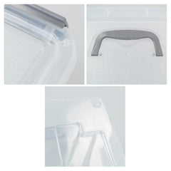 6pcs Clear Plastic Storage Bins for Home Organization