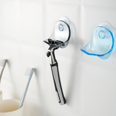 Suction Cup Wall Mounted Hook Plastic Hanging Rack