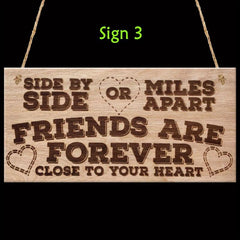 Friends Friendship Wooden Signs Home Decor Christmas Holiday Art
