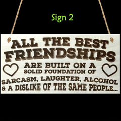 Friends Friendship Wooden Signs Home Decor Christmas Holiday Art