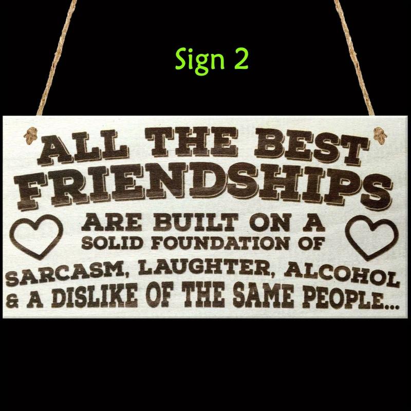 Friends Friendship Wooden Signs Home Decor Christmas Holiday Art