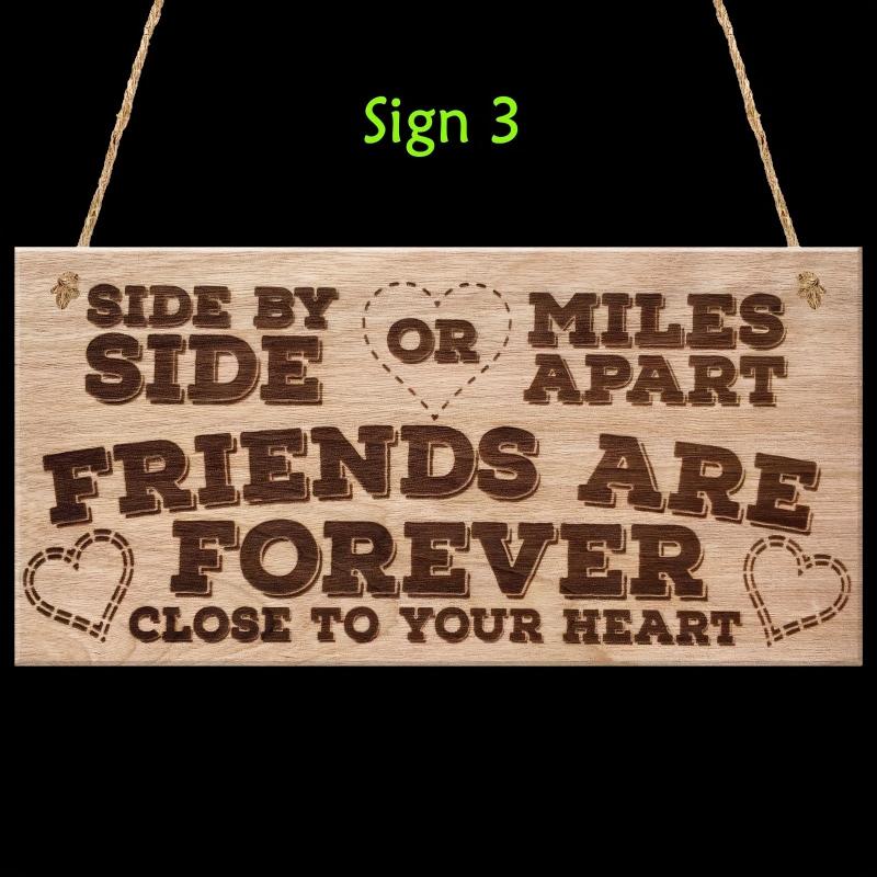 Friends Friendship Wooden Signs Home Decor Christmas Holiday Art