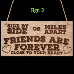 Friends Friendship Wooden Signs Home Decor Christmas Holiday Art