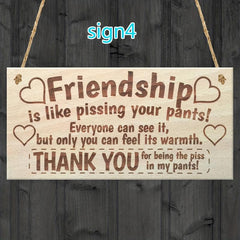 Friends Friendship Wooden Signs Home Decor Christmas Holiday Art