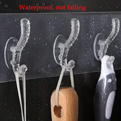 Clear Adhesive Row Hook with 6 Hooks