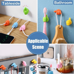 10pcs Silicone Wall Hook Cable Organizer Clip