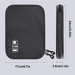Compact Travel Cable Organizer Bag for Electronics Accessories