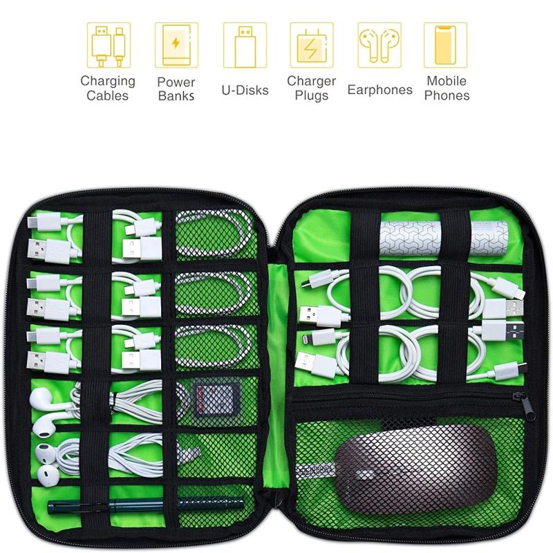 Compact Travel Cable Organizer Bag for Electronics Accessories