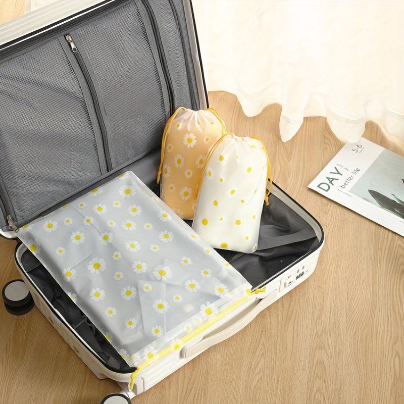 10pcs Frosted Shoes Storage Bags Waterproof Drawstring Pouches