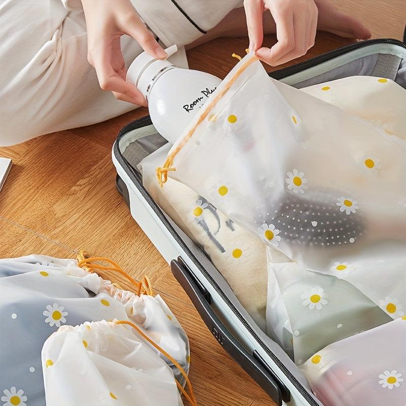 10pcs Frosted Shoes Storage Bags Waterproof Drawstring Pouches