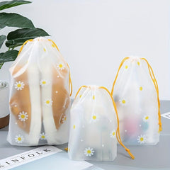 10pcs Frosted Shoes Storage Bags Waterproof Drawstring Pouches