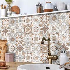 Retro Yellow Peel And Stick Tile Sticker Self Adhesive Removable Wallpaper