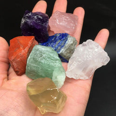 7pcs Chakra Stones Set Raw Healing Crystal Kit Rough Gemstones