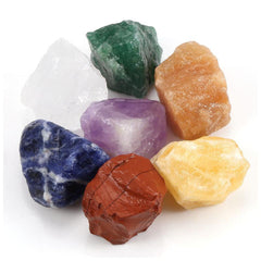 7pcs Chakra Stones Set Raw Healing Crystal Kit Rough Gemstones