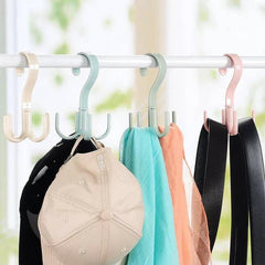 Plastic Belt Hangers 360u00b0 Rotating Closet Clothes Organizer with 4 Claws