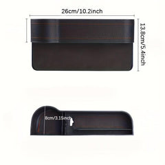 Car Seat Gap Filler Organizer Auto Console Side Storage Box With Cup Holders