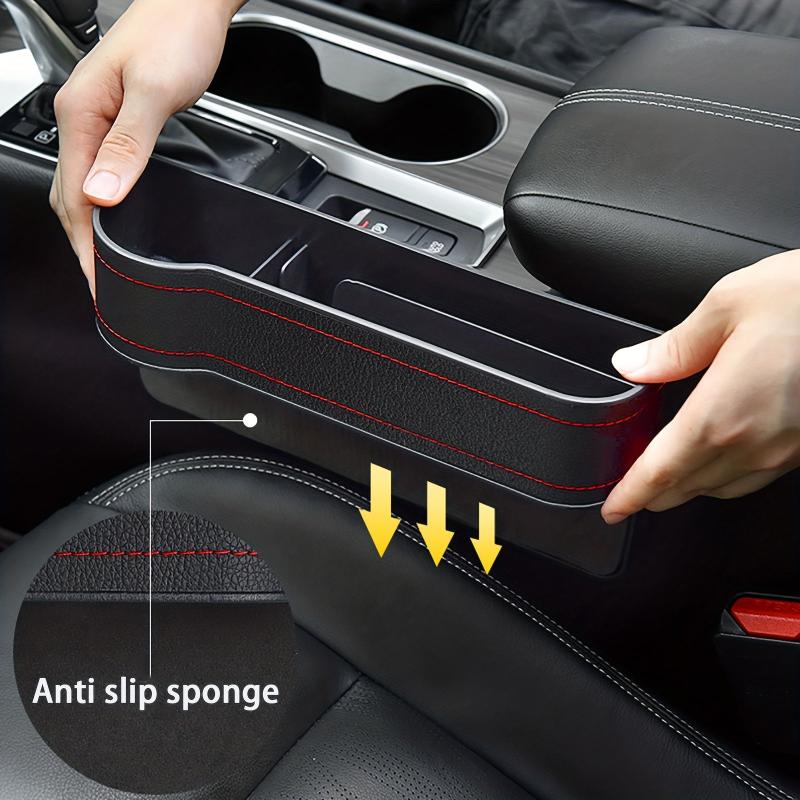 Car Seat Gap Filler Organizer Auto Console Side Storage Box With Cup Holders