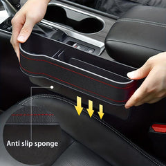 Car Seat Gap Filler Organizer Auto Console Side Storage Box With Cup Holders