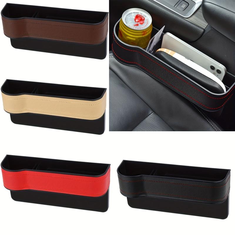 Car Seat Gap Filler Organizer Auto Console Side Storage Box With Cup Holders