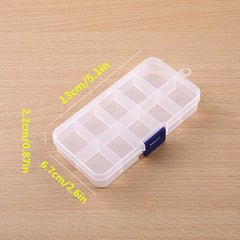 Transparent Jewelry Box with 15 Grids - Beads Earrings Fishing Hooks Storage
